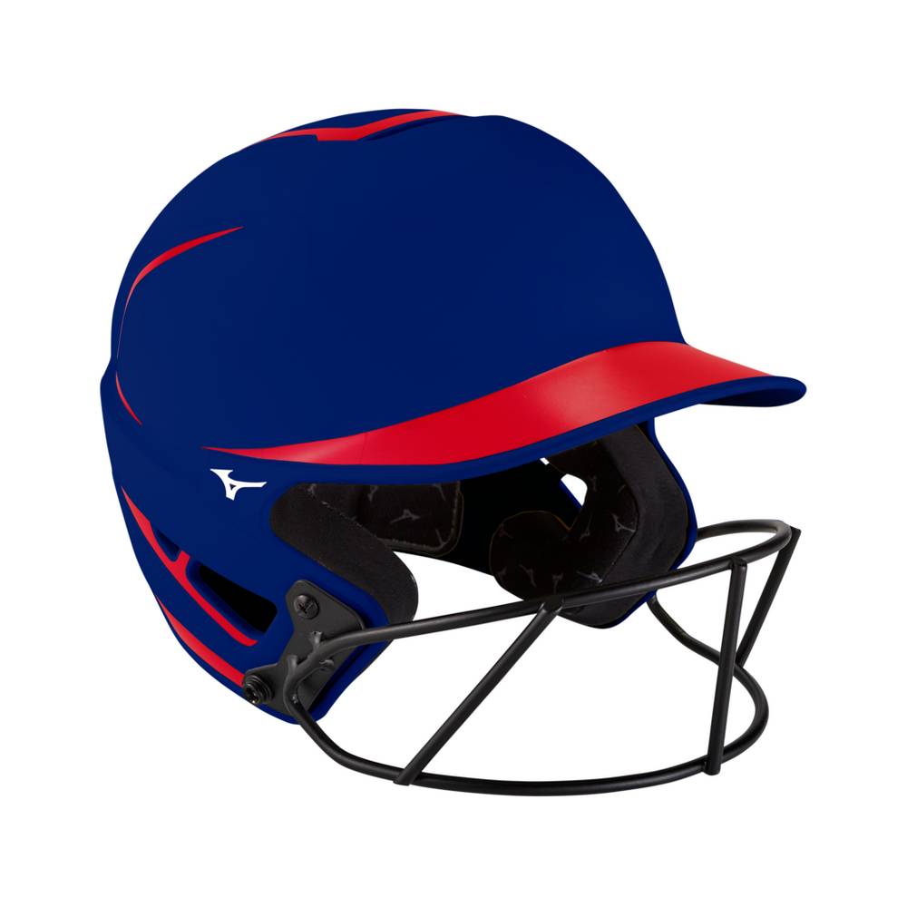 Mizuno Women's F6 Fastpitch Softball Batting Helmet Red/Navy (380392-JBR)